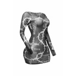 Barbed wire printed mesh dress - Image 3