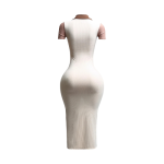 Color blocked zipper closure midi dress - Image 4