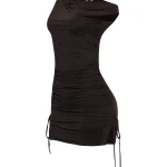 Crush Hour Asymmetrical Ruched Mini Dress